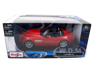 BMW Z8 RED CONVERTIBLE 124 DIECAST MODEL CAR  