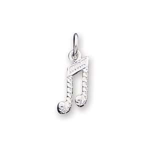  Sterling Silver Music Notes Charm   JewelryWeb Jewelry