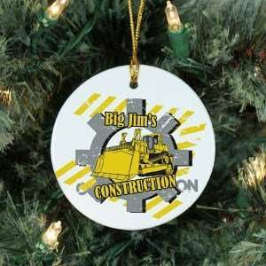 Construction Worker Personalized Ceramic Ornament