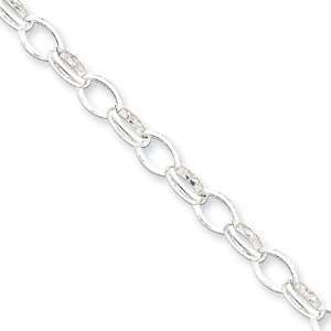  5mm, Sterling Silver, Oval Rolo Chain, 24 inch Jewelry