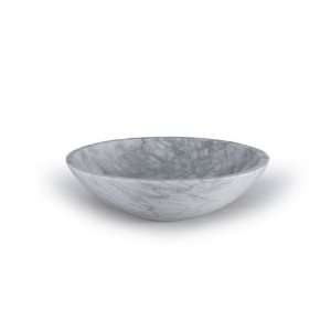  Xylem MAVE170CWT Round Stone Vessel, Carrera Marble