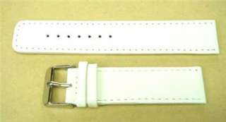 20/20 mm White Genuine Leather Watch Strap Band WB1065  