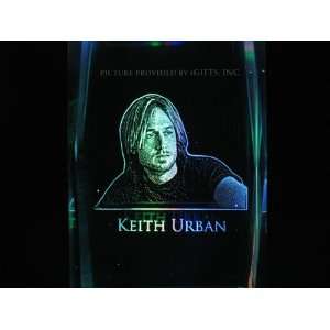  KEITH URBAN 2D Laser Etched Portrait Crystal Series 2 