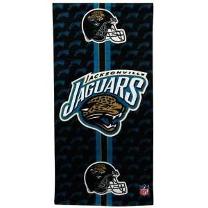  Jacksonville Jaguars Black Team Stripe Beach Towel Sports 