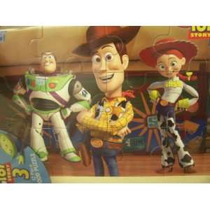  Disney Toy Story 3 12 Piece Wood Puzzle ~ Buzz, Woody 