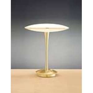   Two Tone Low Voltage Brass White Glass Desk Lamp