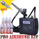 Dual Action Airbrush Air Compressor Spray Paint Ink Kit Body Makeup 