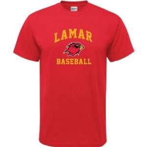  Lamar Cardinals Red Baseball Arch T Shirt Sports 