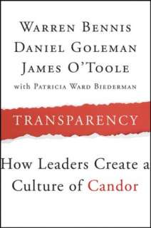 Transparency How Leaders Warren Bennis