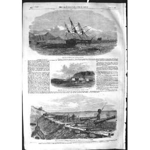   1855 Merchantmen Ships Yenikale Azoff Citadel War Guns