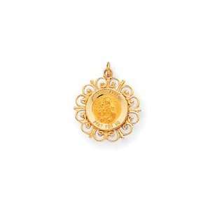   14k S. Anne Medal Pendant   Measures 19.6x23.3mm   JewelryWeb Jewelry