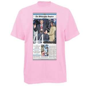  Philadelphia Inquirer Barak Obama Sworn in White T shirt 