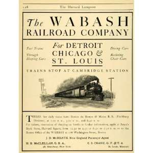  1900 Ad Wabash Railroad 176 Washington Street J McBeath 