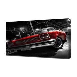  Driver red car   Canvas Art   Framed Size 40x60   Ready 