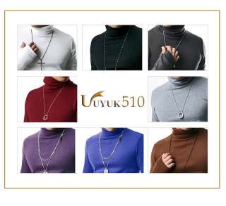   STRETCH BASIC KNIT TOP T SHIRT (NECKLACE NOT INCLUDED) 1605  