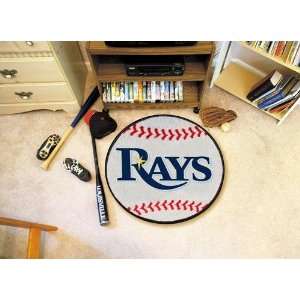 Exclusive By FANMATS MLB   Tampa Bay Rays Baseball Rug  
