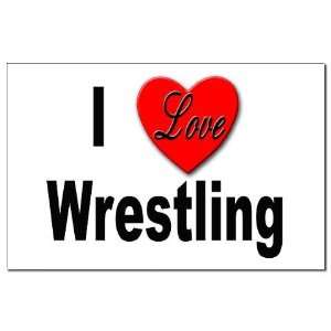  I Love Wrestling Sports Mini Poster Print by  