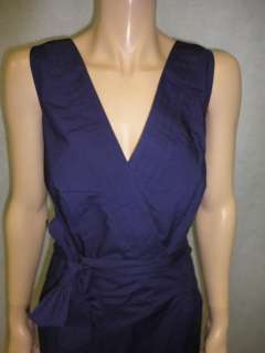   Republic Dark Purple Cotton V Neck S/L Work Dress 16T Tall XL  
