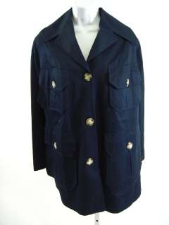 BYRON LARS Navy Button Front Jacket Blazer Sz 6  