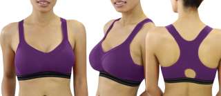   Top Sport Bra Padded Racerback Cotton Support Exercise Yoga Fitness B3