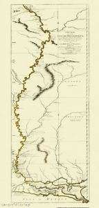 MISSISSIPPI (MS) RIVER LOUISIANA (LA) MAP 1775 MOTP  