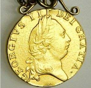 1790 historic george iii gold guinea nice detail looped for neckless