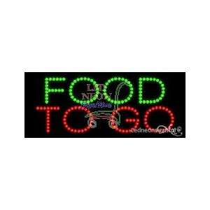  Food To Go LED Business Sign 11 Tall x 27 Wide x 1 Deep 