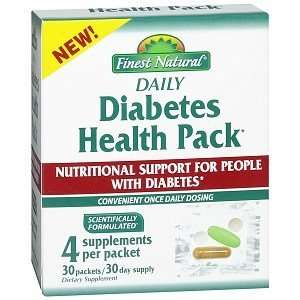  Finest Natural Daily Diabetes Health Pack Supplement, 30 
