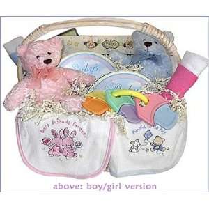  Welcome Twins Baby Gift Basket   (Gender of TwinsBGBoy/Girl) Baby