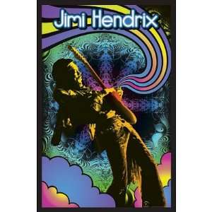  Jimi Hendrix (Guitar Solo) Blacklight Music Poster Print 