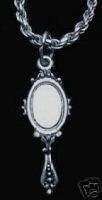 1859 Hand Mirror Charm Sterling Silver Jewelry beauty  