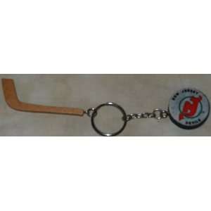 1989 Skore New Jersey Devils Hockey Puck And Stick Key Chain Very Rare