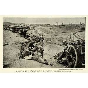 com 1917 Print World War I French Somme Trench Warfare Red Cross WWI 