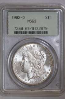 1902 O Morgan Dollar MS63 PCGS Old Green Holder US Mint Coin  