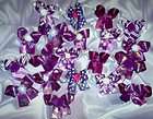 20 double decorated purple dog bows yorkie maltese shih tzu