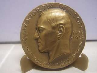 Woodrow Wilson Medallic Art Hall of Fame for Great Americans Bronze 