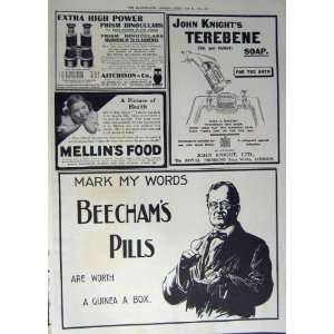  1912 ADVERTISEMENT BEECHAMS PILLS MELLINS KNIGHT SOAP 