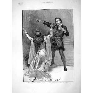  1892 Mr Beerbohm Tree Hamlet Haymarket Theatre Ophelia 