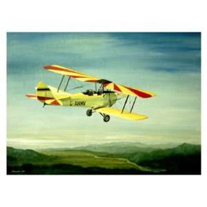 WWI, Barn Stormer Biplane Giclee Poster Print by Robert Mascher, 24x18 