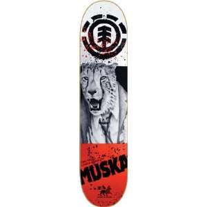  Element Muska Animalism II Skateboard Deck   8.0 