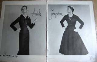 1955 Adele Simpson B. Altman & Co Womens Fashion Ad  