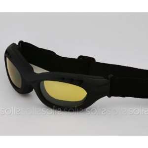   Goggle Sunglasses with Yellow Lenses 8477 BlkYell