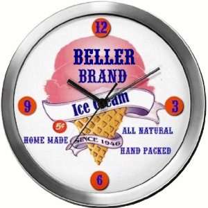  BELLER 14 Inch Ice Cream Metal Clock Quartz Movement 