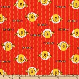   Wow Wow Wubbzy Stripes Red Fabric By The Yard Arts, Crafts & Sewing