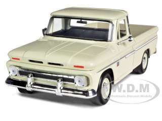 1966 CHEVROLET C10 FLEETSIDE PICKUP CREAM 1/24 DIECAST MODEL BY 