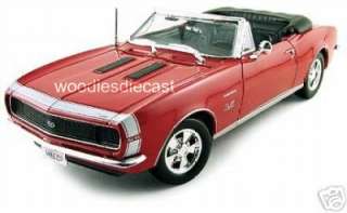 18 1967 Chevrolet Camaro RS/SS 396 Convertible Red 1/18 Scale New In 