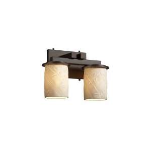 Justice Design Group POR 8772 10 BMBO NCKL Dakota Limoges 2 Light Bath 