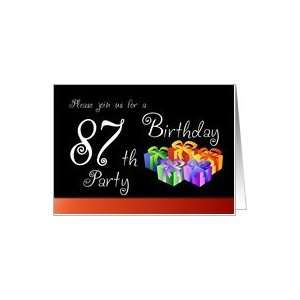 87th Birthday Party Invitation   Gifts Card Toys & Games