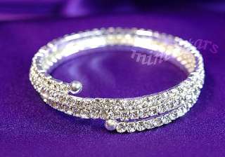 Lots 12pcs 3Rows Stunning Crystal Rhinestone Bracelets  