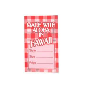  Made with Aloha Writable Hang Tags in Red Palaka (Set of 